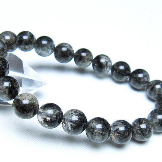 ブラックルチルクォーツ ブレスレット 10mm [t257-8239]