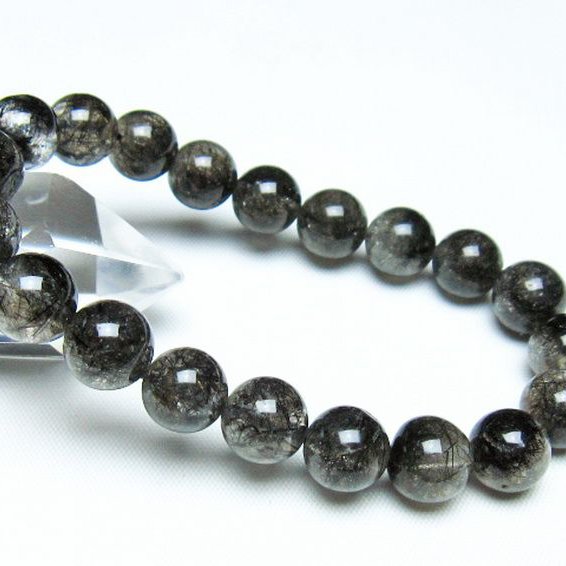 ブラックルチルクォーツ ブレスレット 10mm [t257-8259]