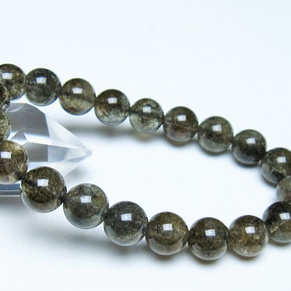 ブラックルチルクォーツ ブレスレット 10mm [t257-8278]