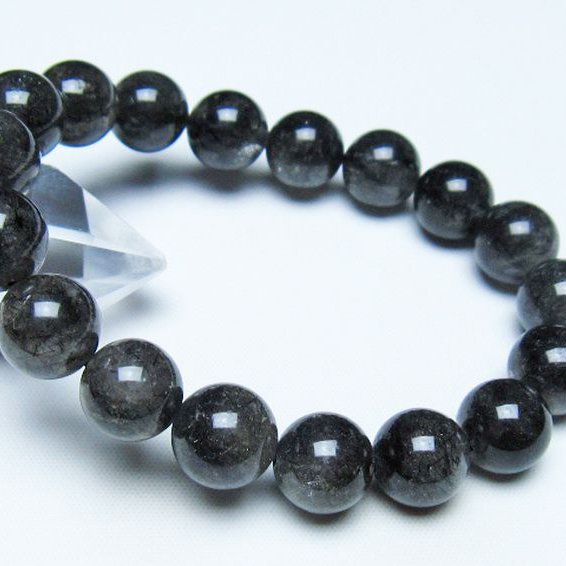 ブラックルチルクォーツ ブレスレット 12mm [t257-8338]