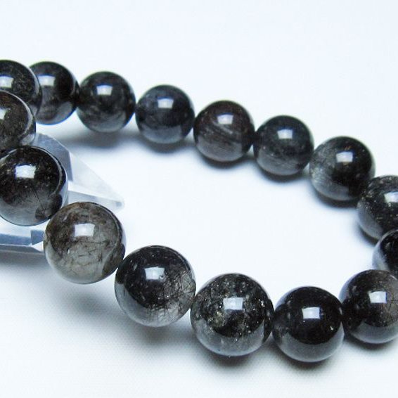 ブラックルチルクォーツ ブレスレット 13mm [t257-8344]