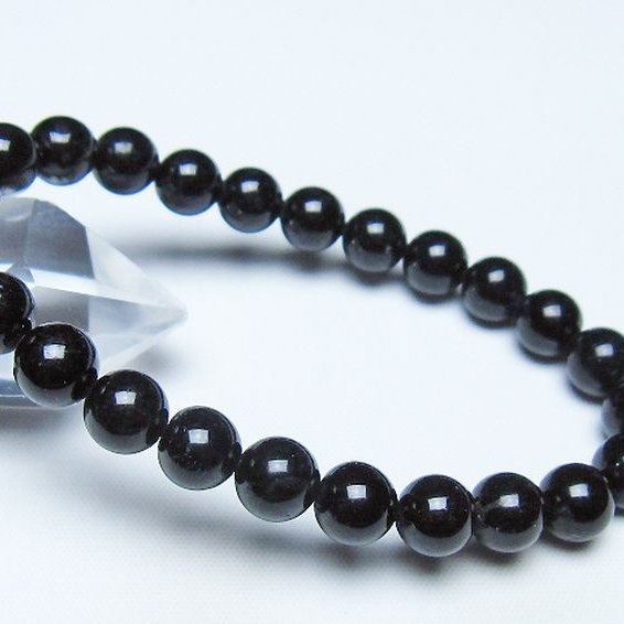 ブラックルチルクォーツ ブレスレット 8mm [t257-8379]