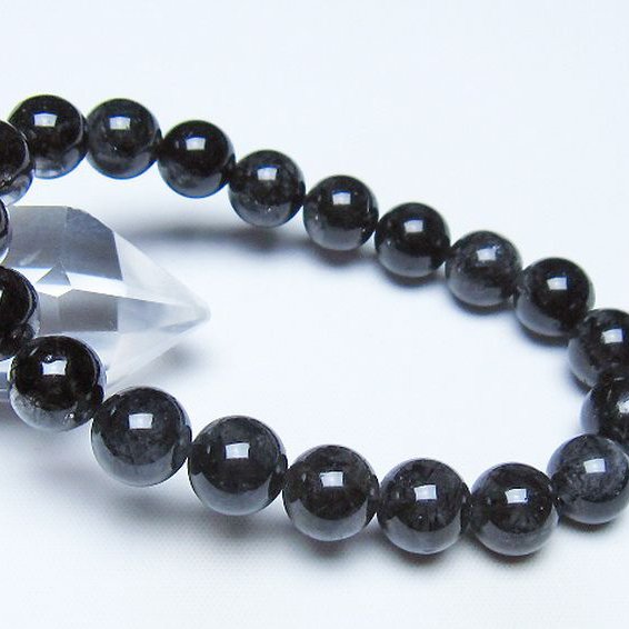 ブラックルチルクォーツ ブレスレット 10mm [t257-8390]