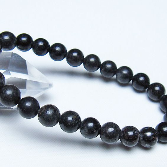 ブラックルチルクォーツ ブレスレット 8mm [t257-8444]