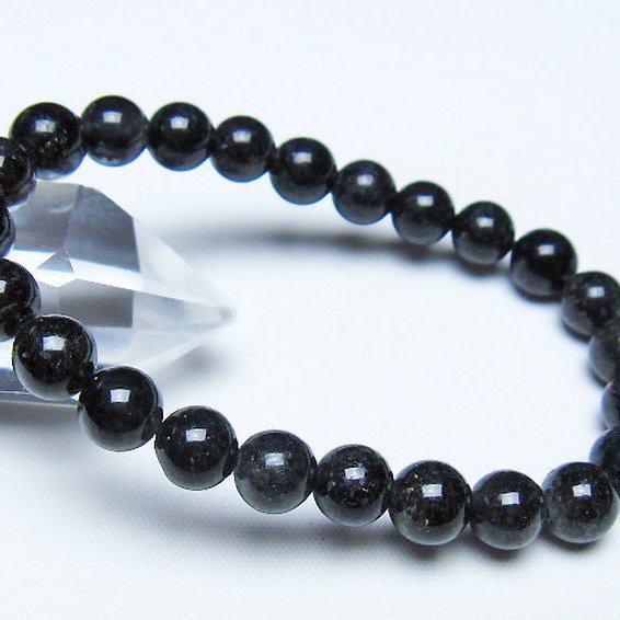 ブラックルチルクォーツ ブレスレット 8mm [t257-8451]