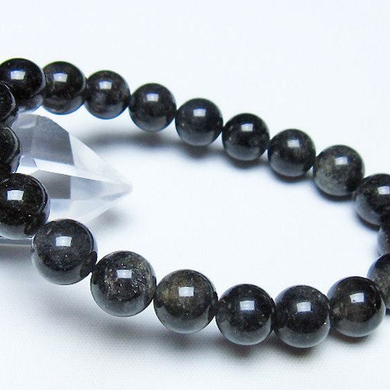 ブラックルチルクォーツ ブレスレット 10mm [t257-8466]