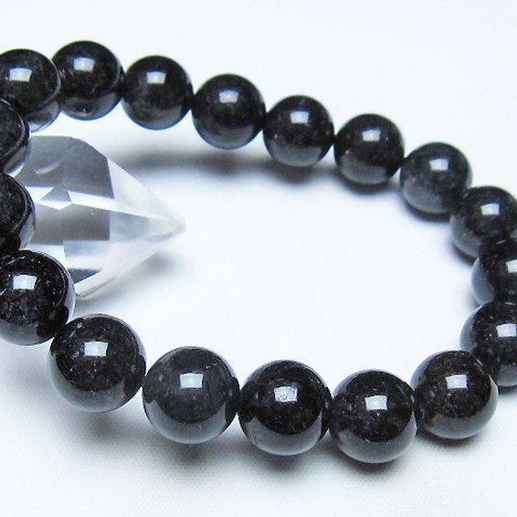 ブラックルチルクォーツ ブレスレット 12mm [t257-8488]
