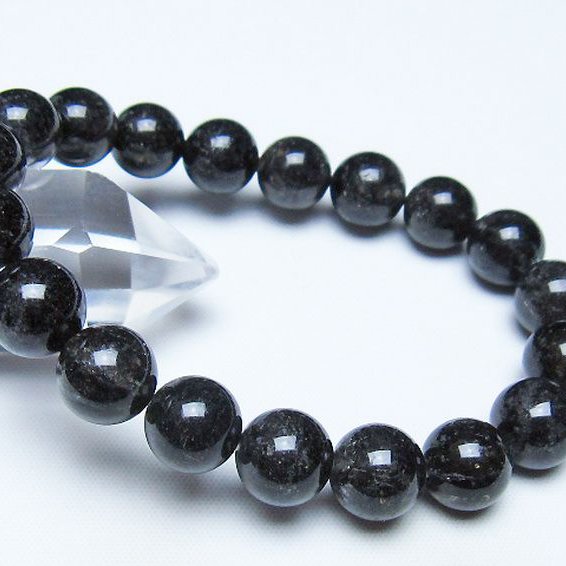 ブラックルチルクォーツ ブレスレット 11mm [t257-8499]