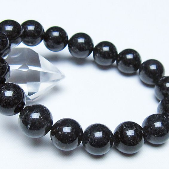ブラックルチルクォーツ ブレスレット 12mm [t257-8514]