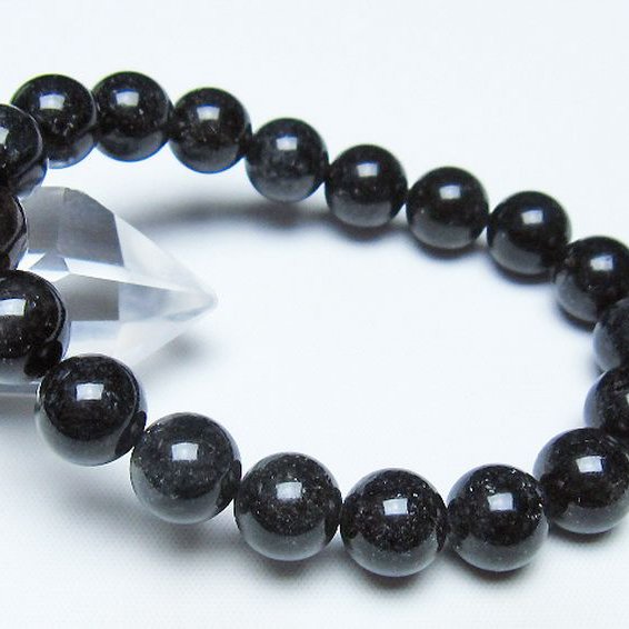 ブラックルチルクォーツ ブレスレット 11mm [t257-8523]