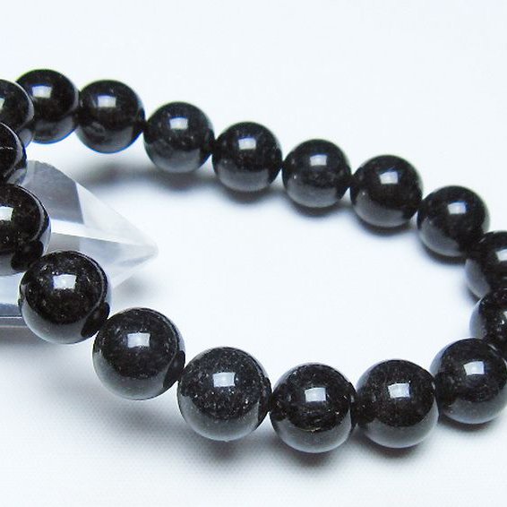 ブラックルチルクォーツ ブレスレット 11mm [t257-8525]