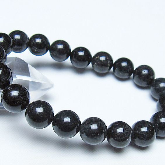 ブラックルチルクォーツ ブレスレット 11mm [t257-8529]