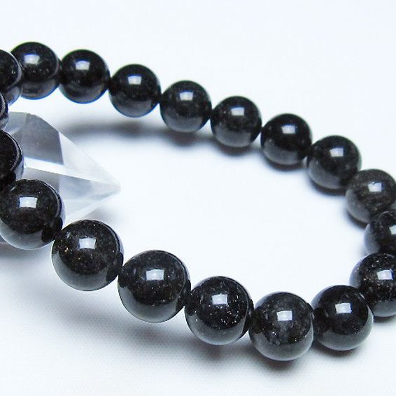 ブラックルチルクォーツ ブレスレット 11mm [t257-8531]