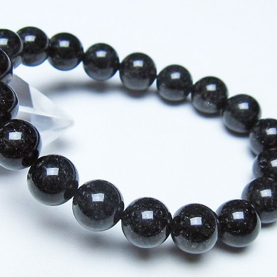 ブラックルチルクォーツ ブレスレット 11mm [t257-8537]