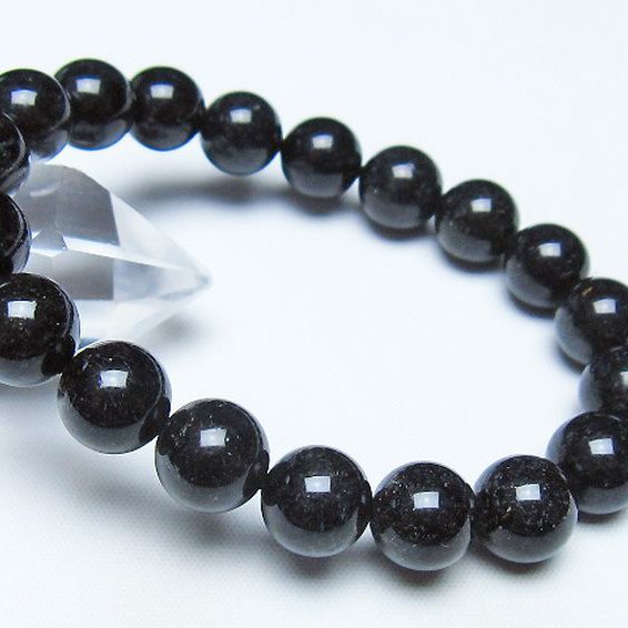 ブラックルチルクォーツ ブレスレット 11mm [t257-8538]