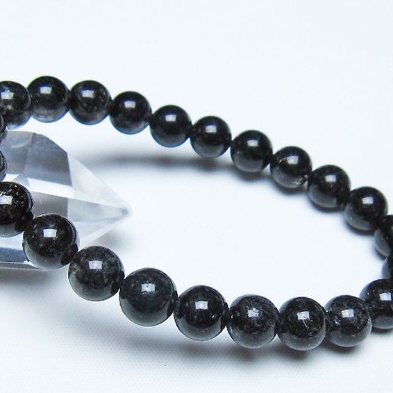 ブラックルチルクォーツ ブレスレット 8mm [t257-8552]