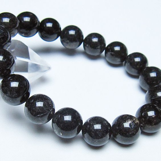 ブラックルチルクォーツ ブレスレット 12mm [t257-8578]
