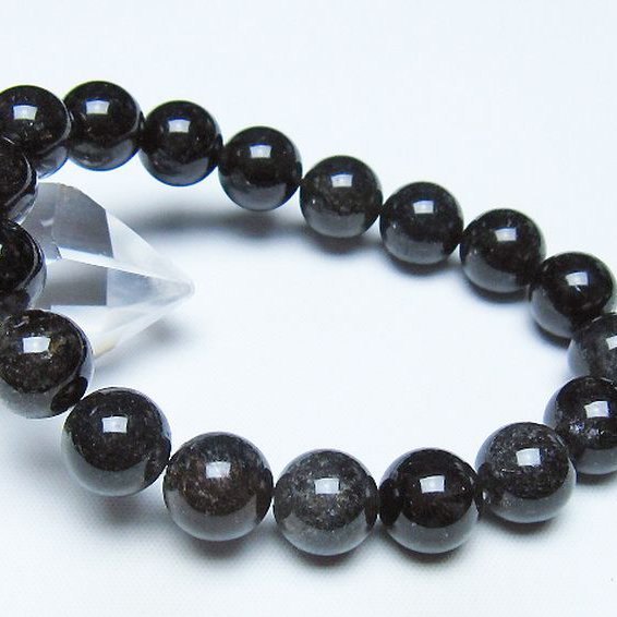ブラックルチルクォーツ ブレスレット 12mm [t257-8581]