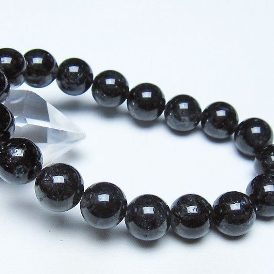 ブラックルチルクォーツ ブレスレット 12mm [t257-8582]