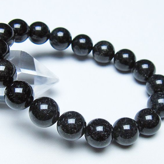 ブラックルチルクォーツ ブレスレット 11mm [t257-8587]