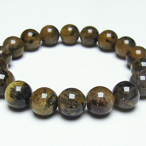 ルチルインアゲート ブレスレット 11mm [T258-1906]