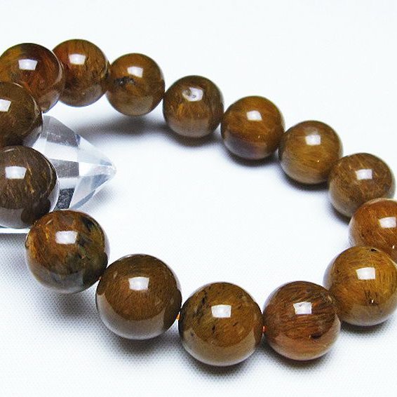 ルチルインアゲート ブレスレット 14mm [T258-1939]