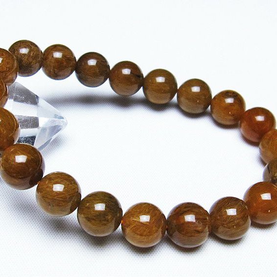 ルチルインアゲート ブレスレット 11mm [T258-1955]