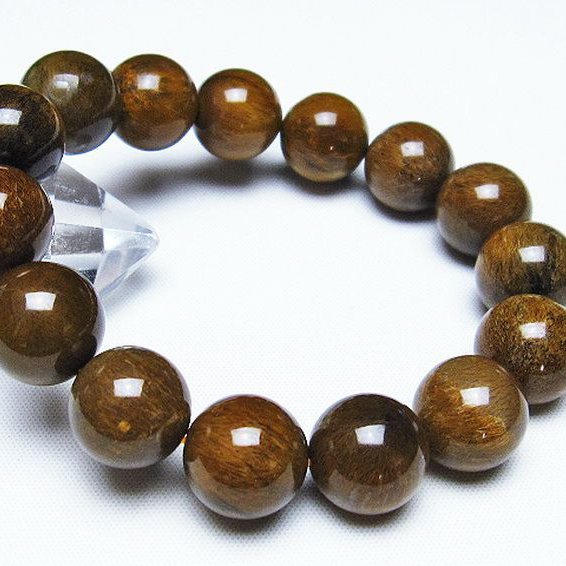 ルチルインアゲート ブレスレット 14mm [T258-1973]