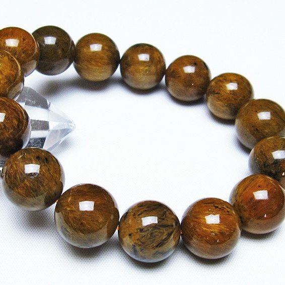 ルチルインアゲート ブレスレット 15mm [T258-1976]