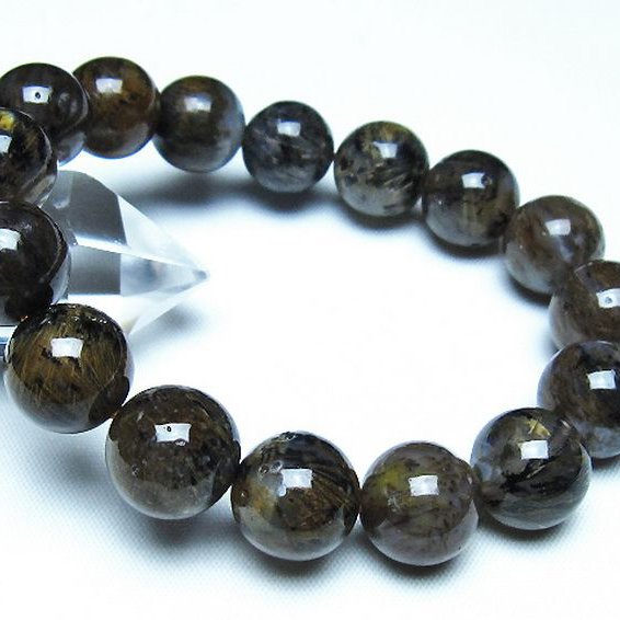 ルチルインアゲート ブレスレット 13mm [t258-2088]