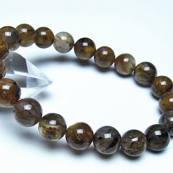 ルチルインアゲート ブレスレット 10mm [t258-2099]