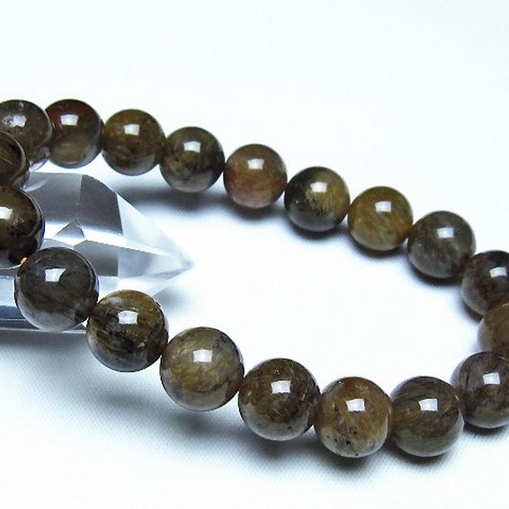 ルチルインアゲート ブレスレット 11mm [t258-2101]