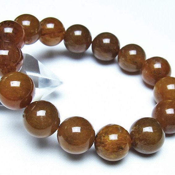 ルチルインアゲート ブレスレット 14mm [t258-2115]