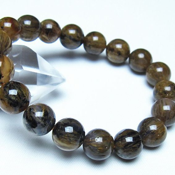 ルチルインアゲート ブレスレット 10mm [t258-2120]