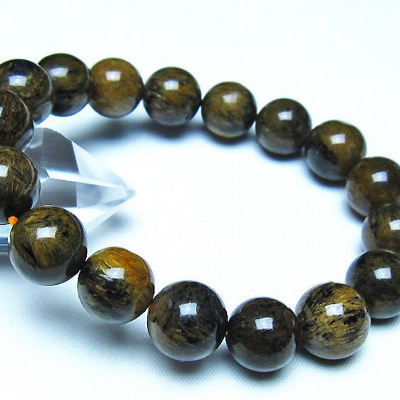 ルチルインアゲート ブレスレット 12mm [t258-2135]