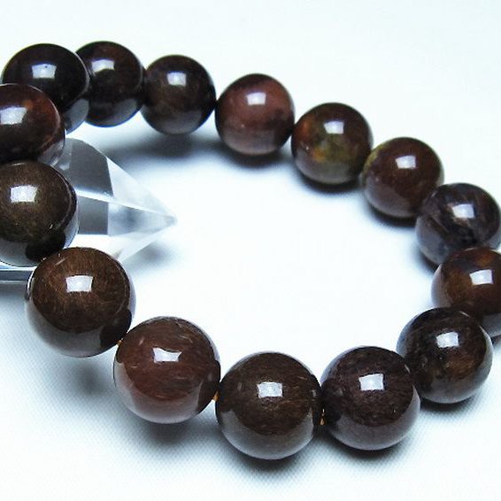 ルチルインアゲート ブレスレット 14mm [t258-2140]