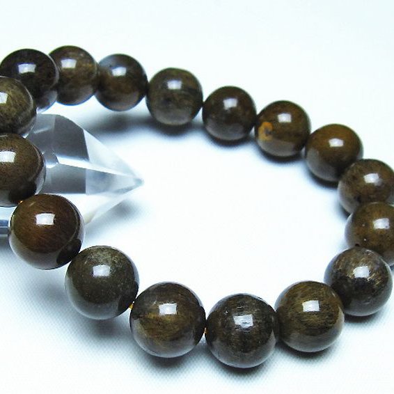 ルチルインアゲート ブレスレット 12mm [t258-2157]