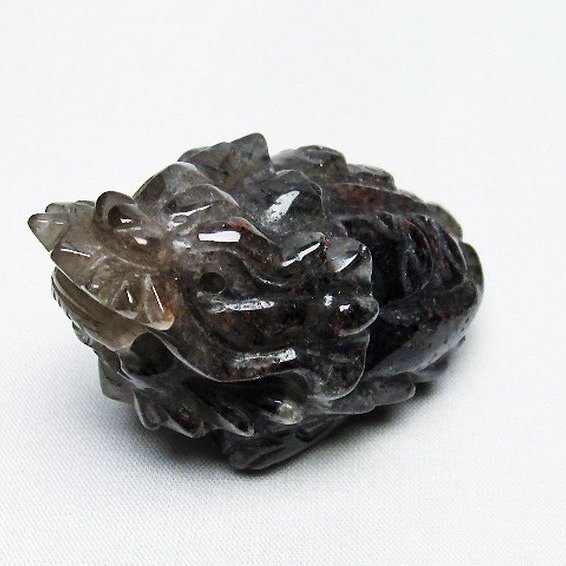 ヒマラヤ水晶金針ルチル入り 龍亀 置物 [t261-1204]