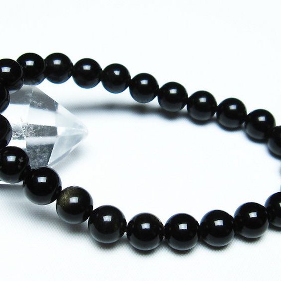 キャッツアイオブシディアン ブレスレット 8mm [T265-1626]