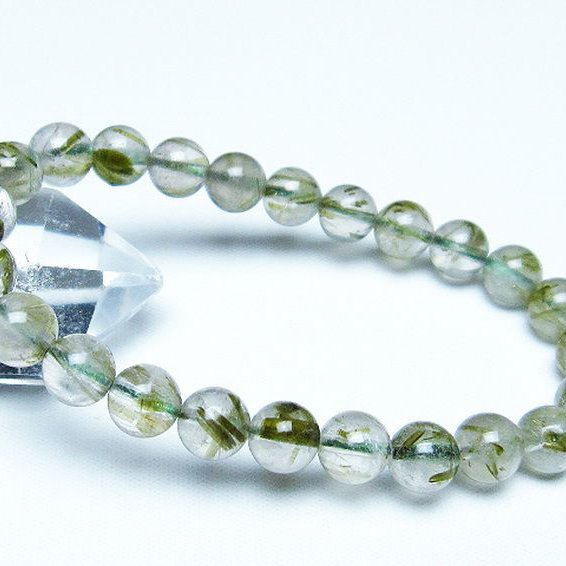 グリーンエピドート 緑簾石 ブレスレット 8mm [T270-2814]