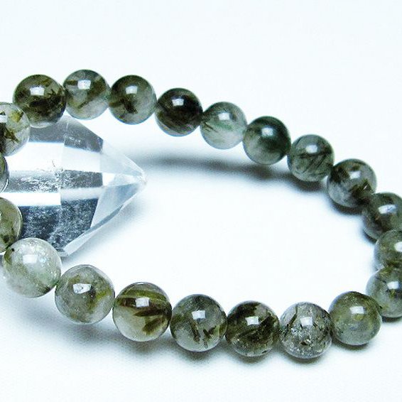 グリーンエピドート 緑簾石 ブレスレット 8mm [T270-2828]