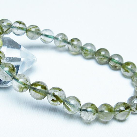 グリーンエピドート 緑簾石 ブレスレット 8mm [T270-2835]