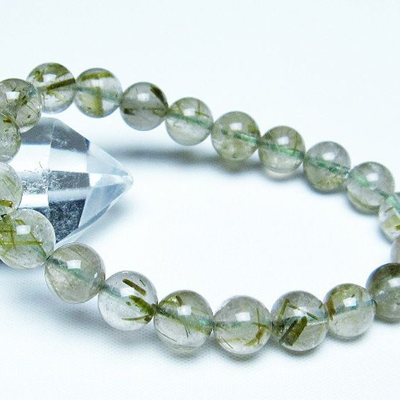 グリーンエピドート 緑簾石 ブレスレット 9mm [T270-2848]