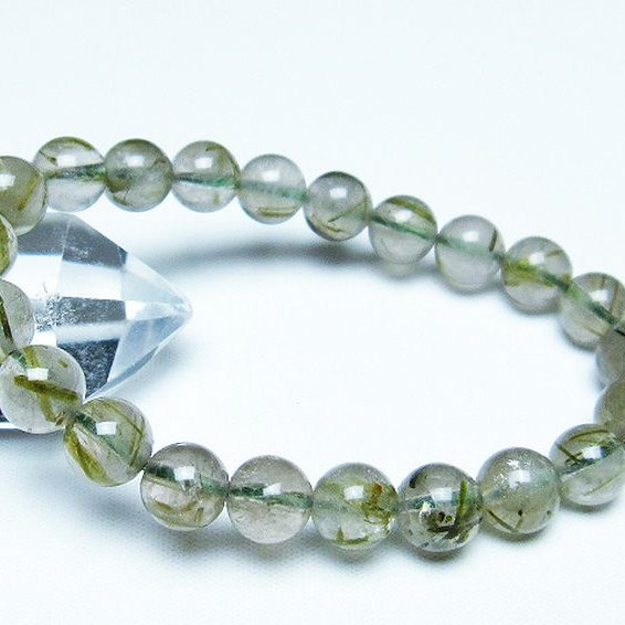 グリーンエピドート 緑簾石 ブレスレット 9mm [T270-2855]