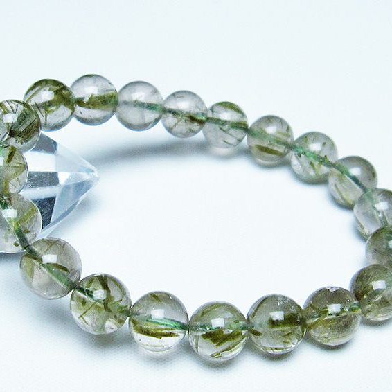 グリーンエピドート 緑簾石 ブレスレット 10mm [t270-2878]