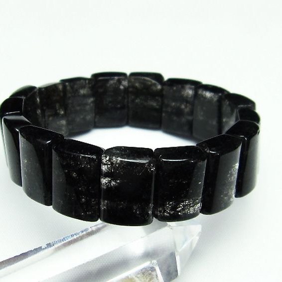 ブラックルチルクォーツ バングル [T274-1656]