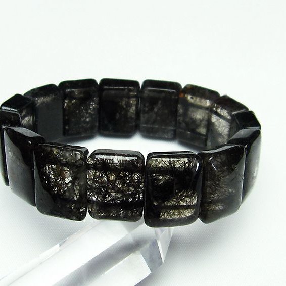 ブラックルチルクォーツ バングル [t274-1680]