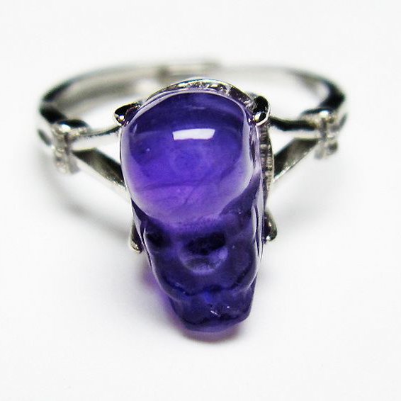 アメジスト ヒキュウ 貔貅 指輪 (16号)[T275-22010]