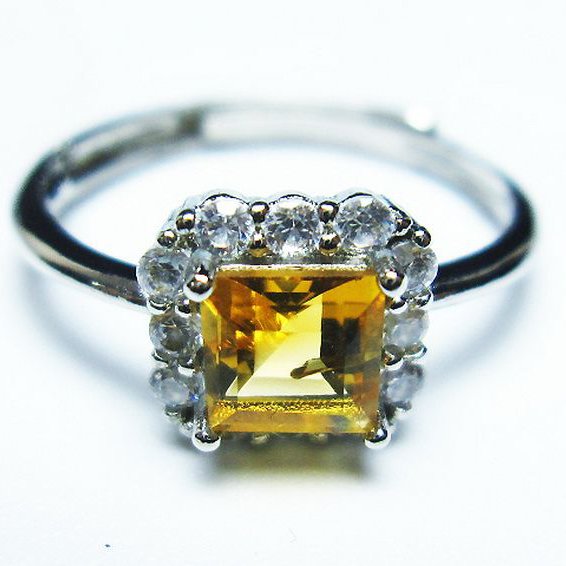 シトリン 指輪 (12号) [t275-22306]