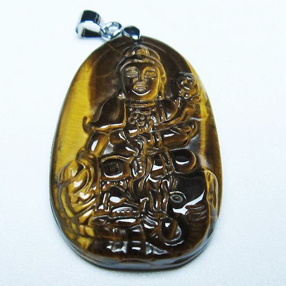 タイガーアイ ※黄虎目石 ペンダント [T277-1588]